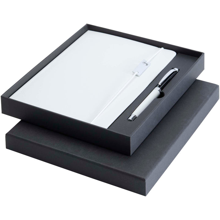 Legato Elegance hardcover notesbog i A5 og med rollerball pennesæt