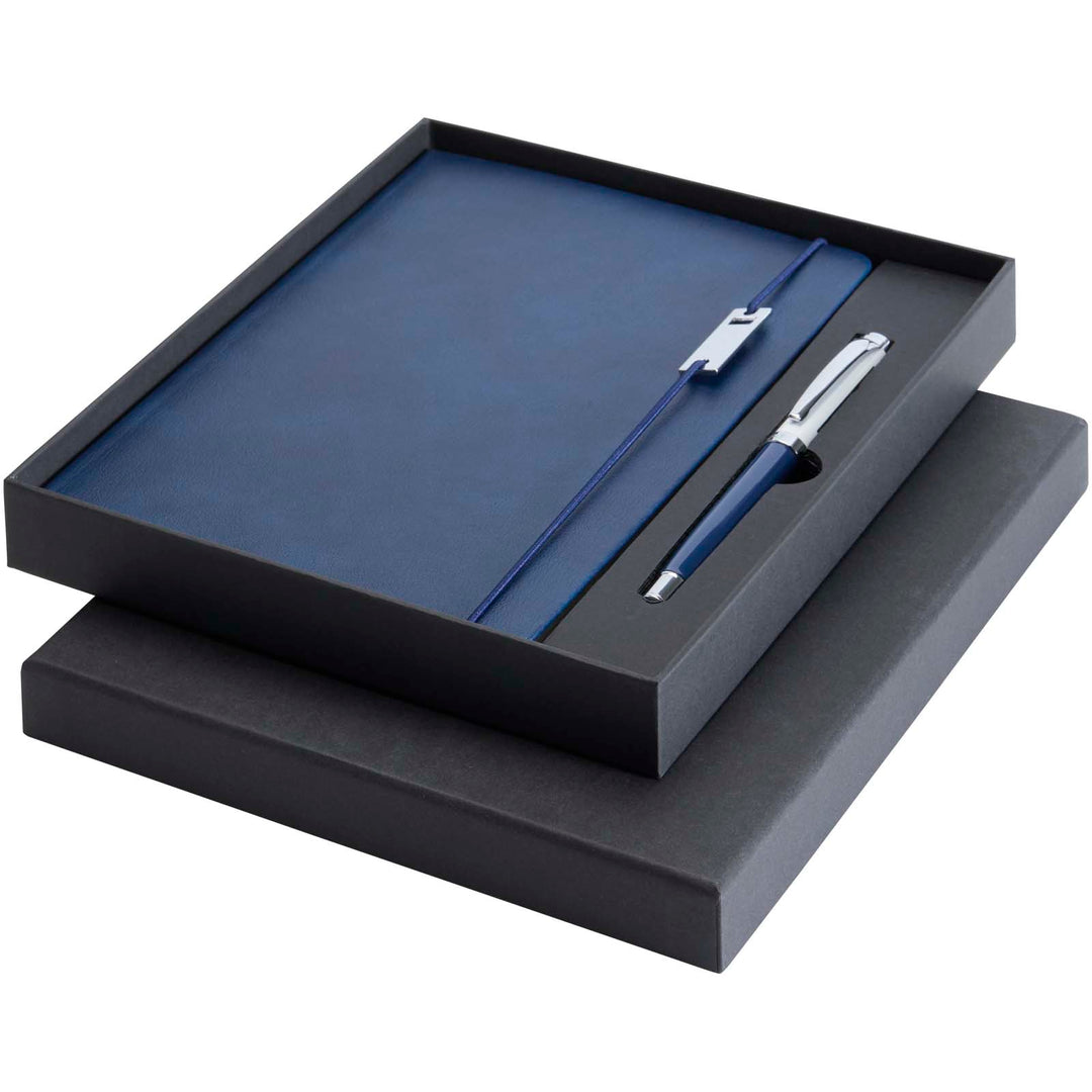 Legato Elegance hardcover notesbog i A5 og med rollerball pennesæt