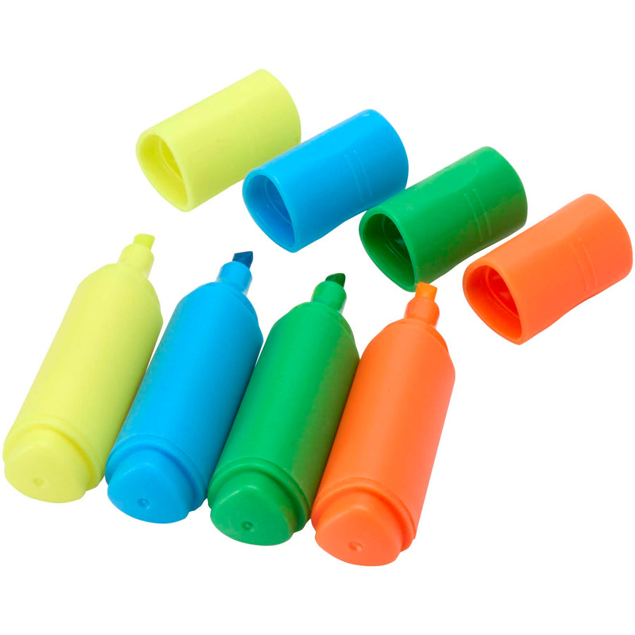 Sæt med mini highlightere af genvundet plast
