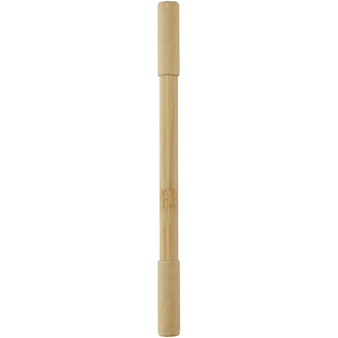 Samambu dobbeltpen i bambus (sort refill)
