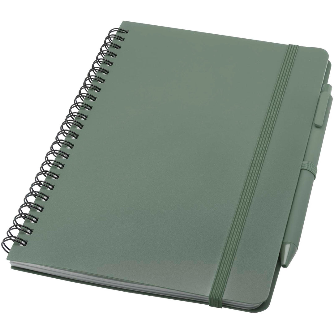 Thalaasa A5 recycled hardcover notesbog med kuglepen (sort refill)