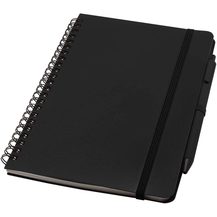 Thalaasa A5 recycled hardcover notesbog med kuglepen (sort refill)