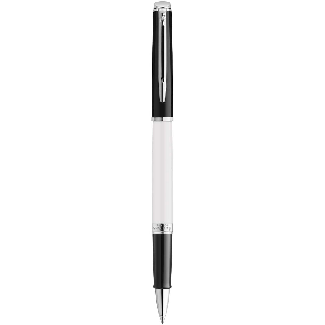 Waterman Hemisphere farveblokerende rollerballpen med palladiumkant (sort refill)
