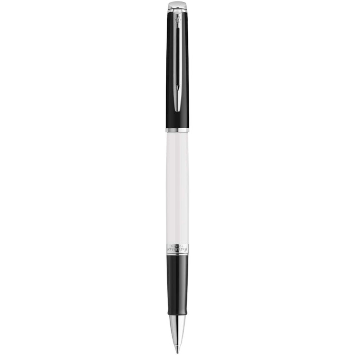 Waterman Hemisphere farveblokerende rollerballpen med palladiumkant (sort refill)