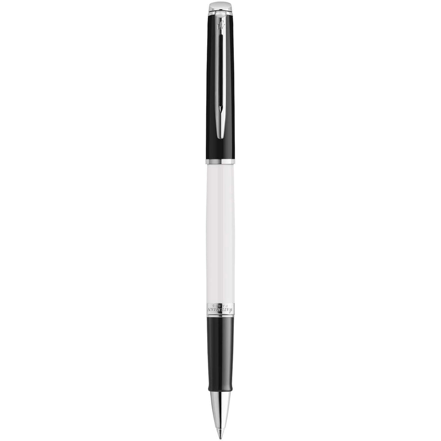 Waterman Hemisphere farveblokerende rollerballpen med palladiumkant (sort refill)
