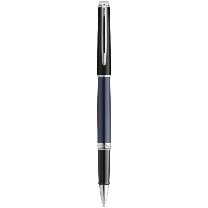 Waterman Hemisphere farveblokerende rollerballpen med palladiumkant (sort refill)