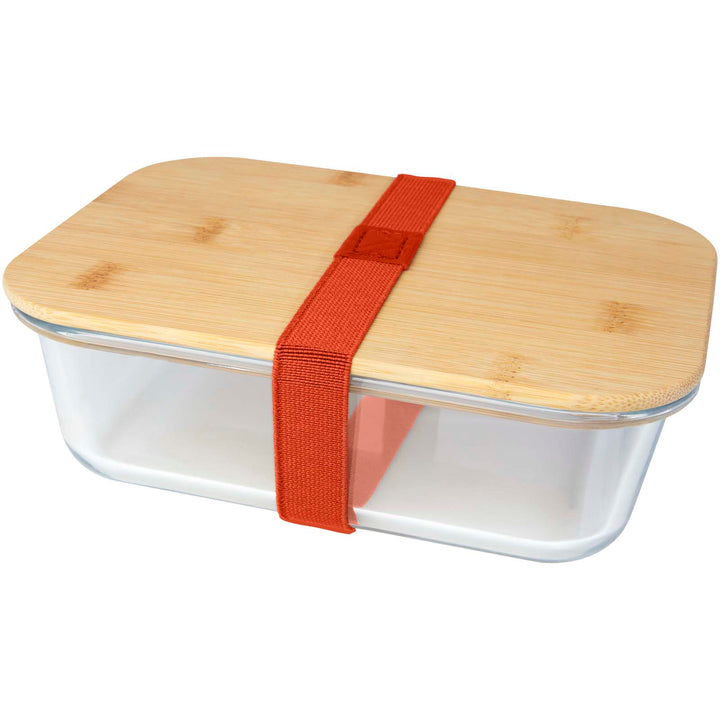 Roby 1000 ml glasmadkasse med bambuslåg