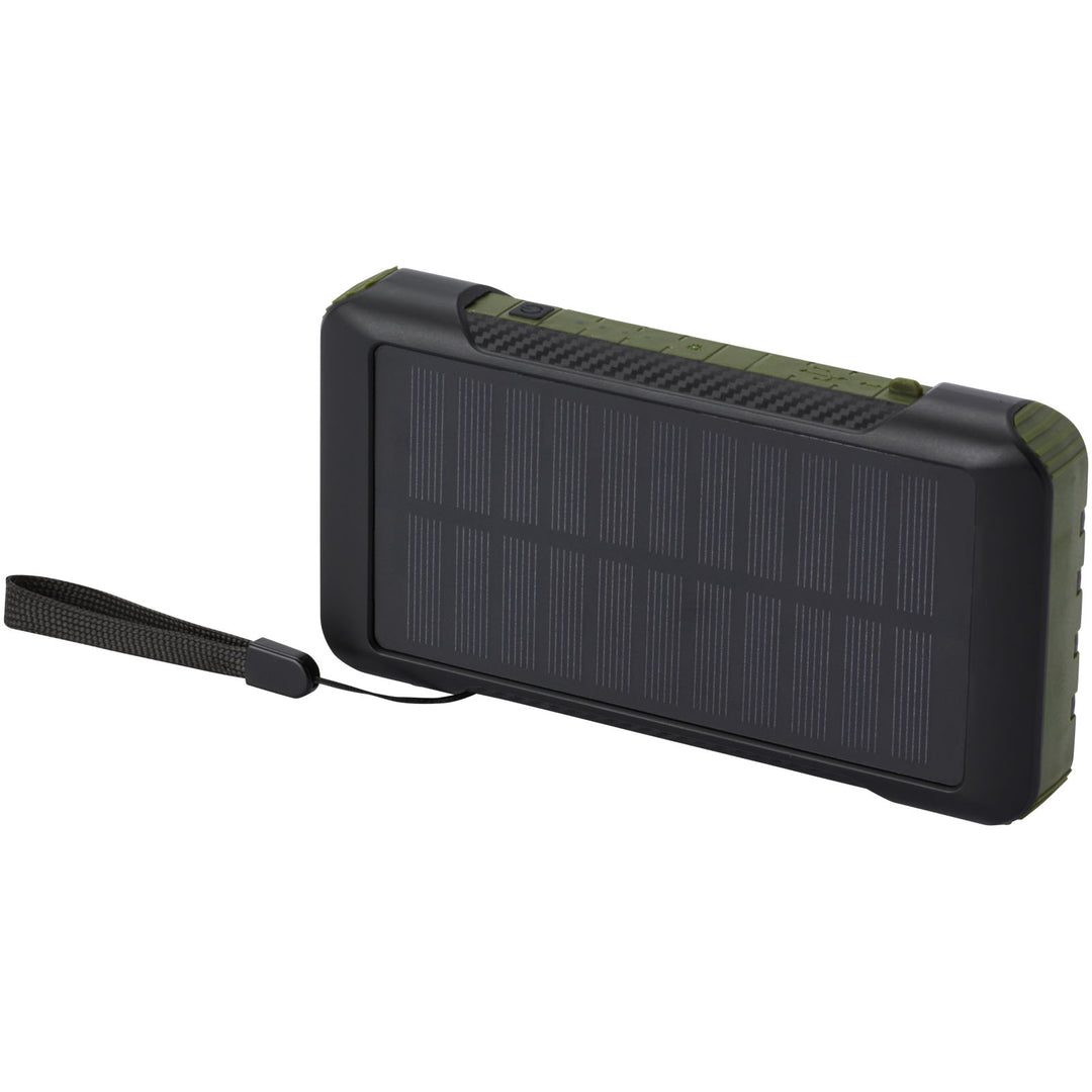 Soldy 10.000 mAh RCS powerbank af genvundet plast med solcelledynamo
