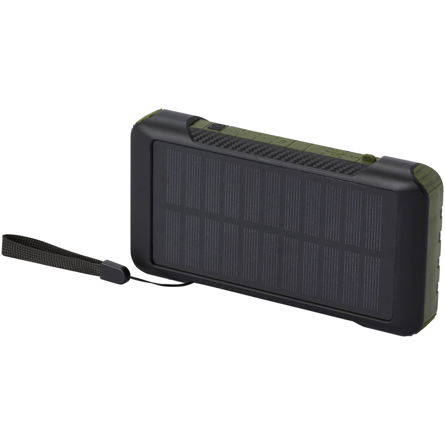 Soldy 10.000 mAh RCS powerbank af genvundet plast med solcelledynamo