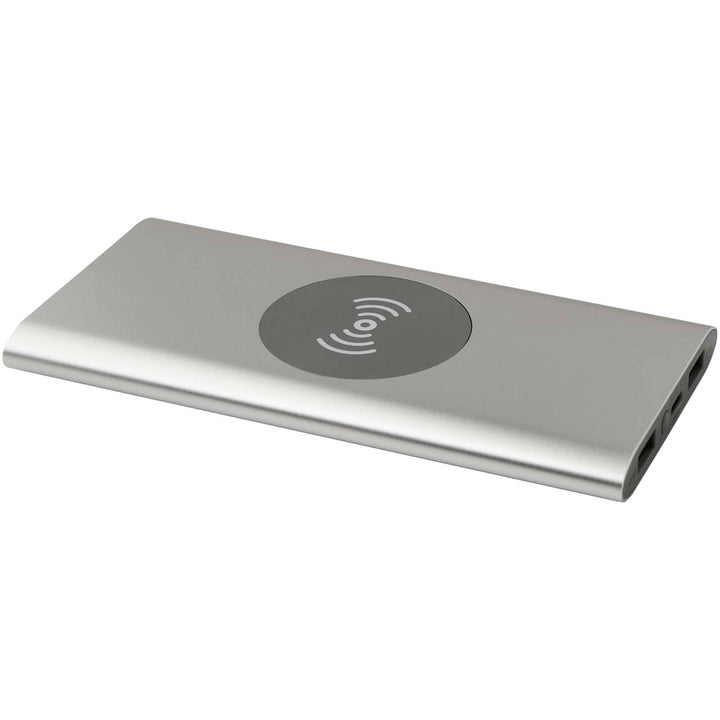 Juice 8000 mAh Type-C trådløs powerbank i genvundet aluminium