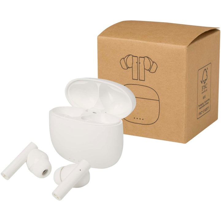 Alterf True Wireless Bluetooth® headset i genvundet plast med silikoneørepropper