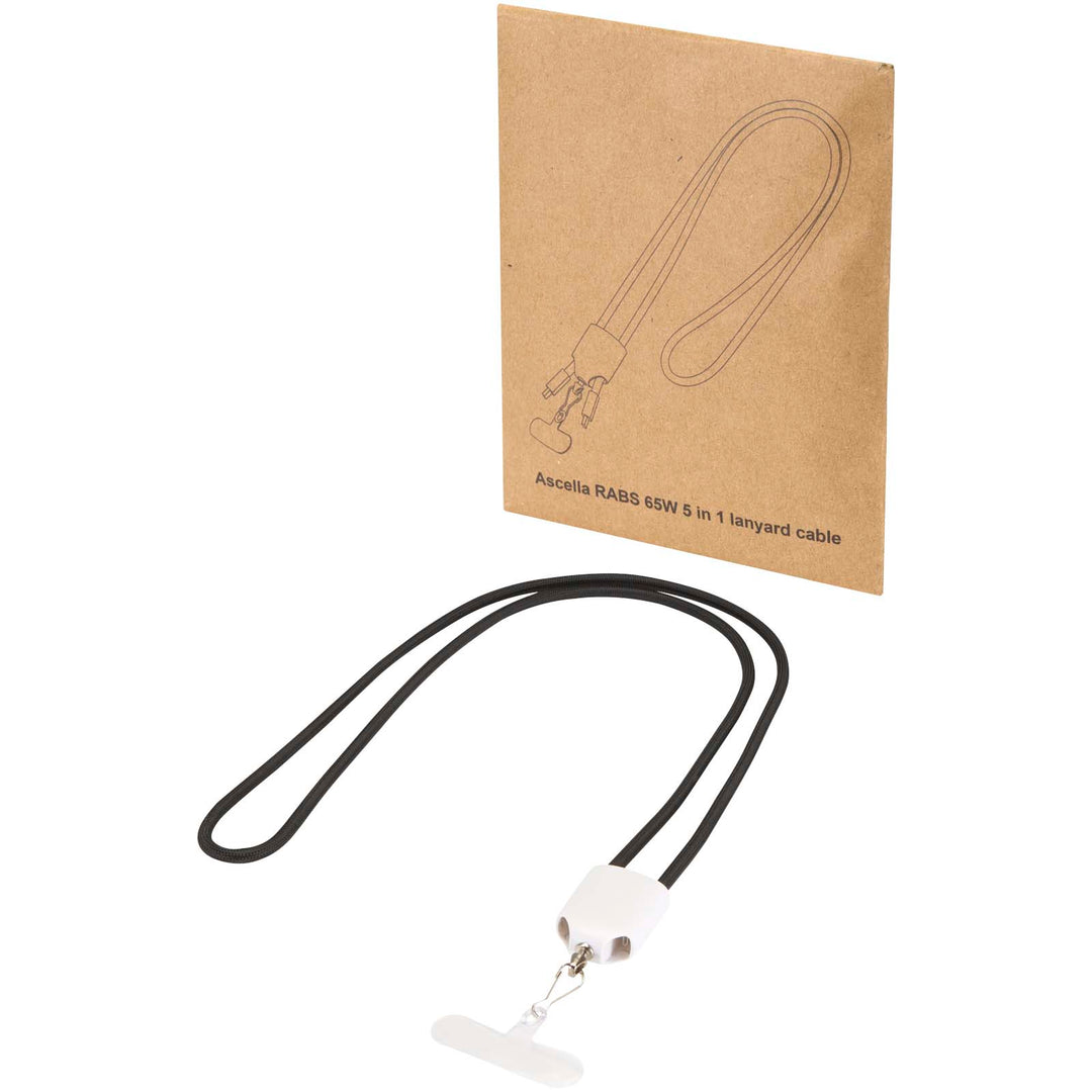 Ion 65 W 5-i-1 lade kabel med snor af genvundet plast