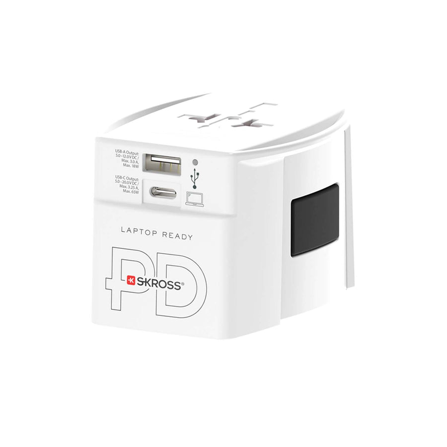 SKROSS® MUV AC65PD rejseadapter med USB-C kabel