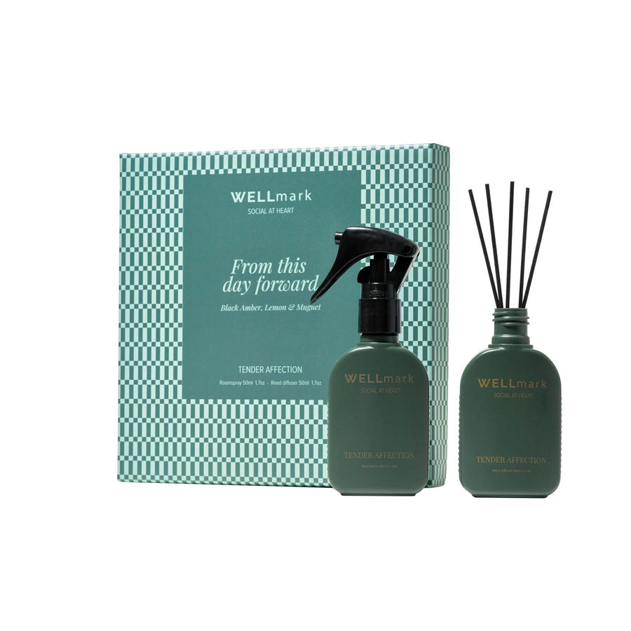 Wellmark Tender Affection – gavesæt med 50 ml rumspray og 50 ml duftdiffusor