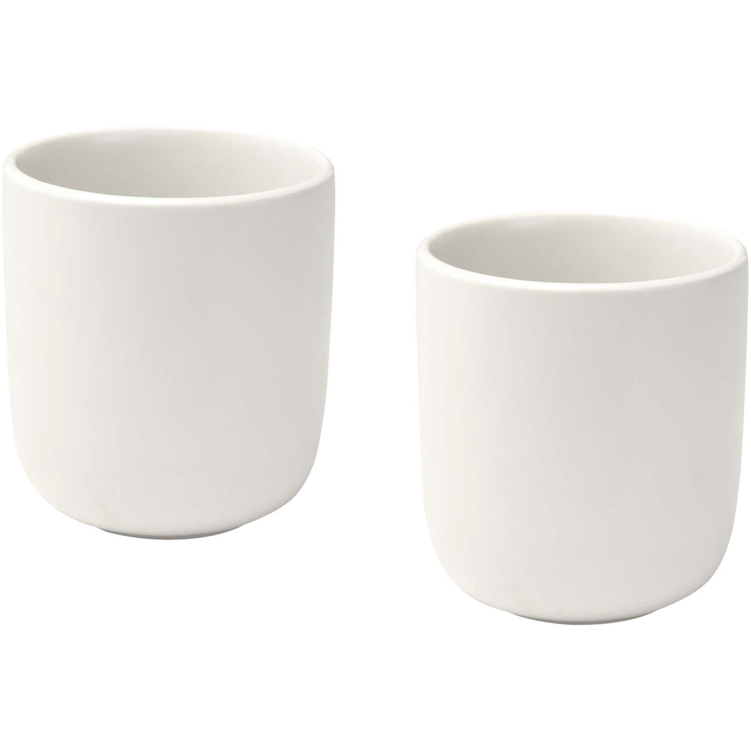 Male 200 ml keramiske kopper med mat finish - sæt med 2