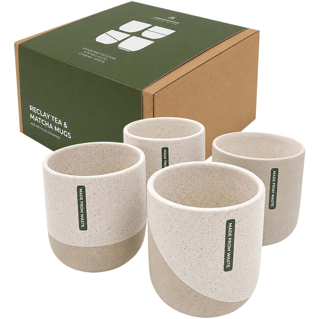 Originalhome Reclay 350 ml sæt med te- og matcha krus