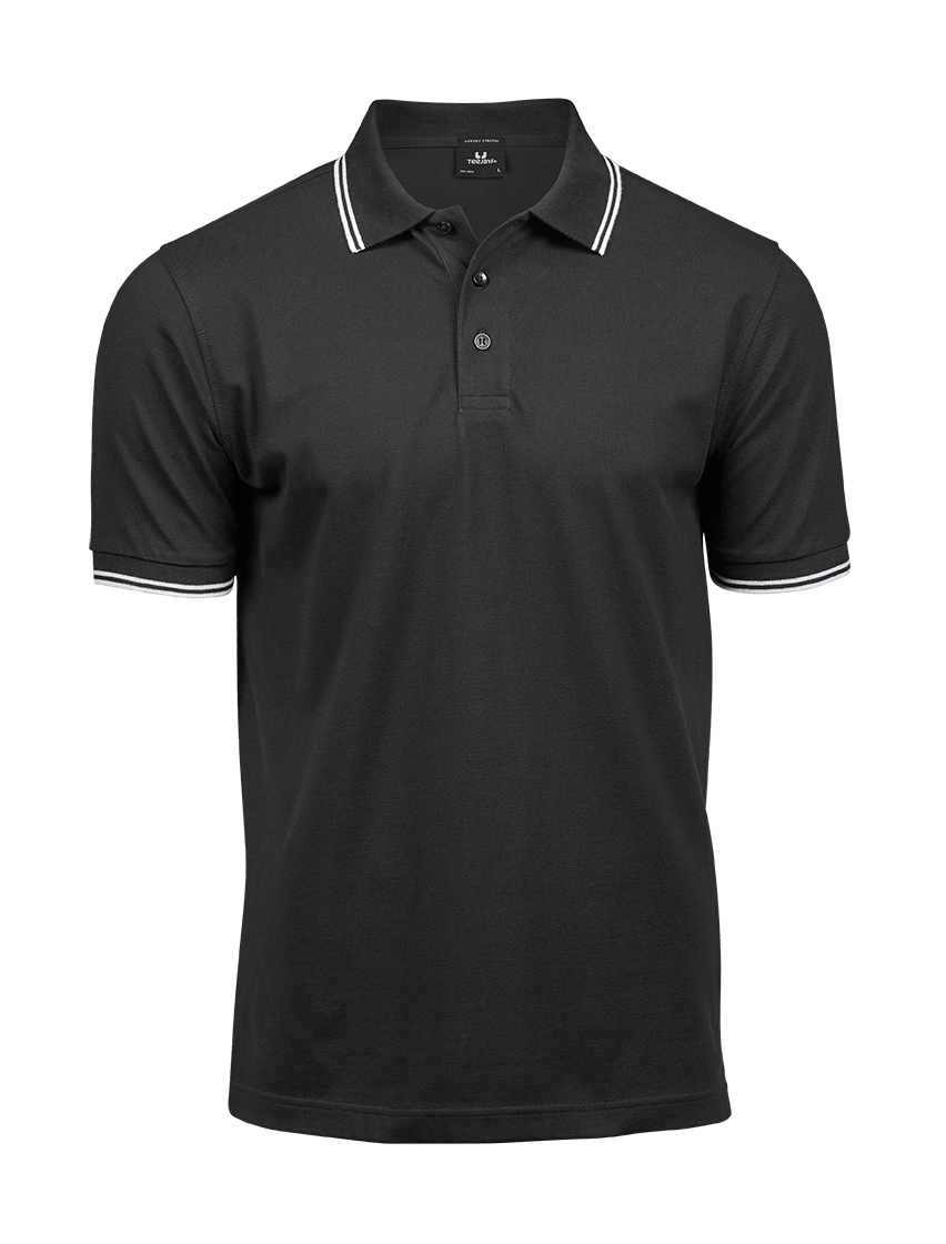 Luxury Stripe Stretch Polo