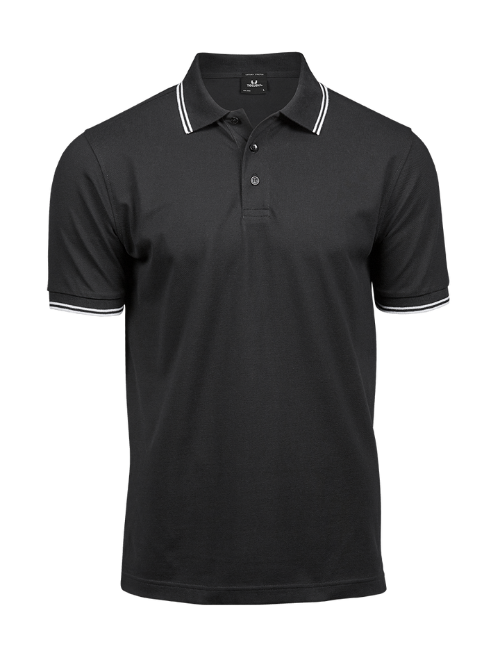 Luxury Stripe Stretch Polo