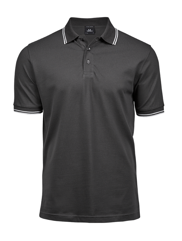 Luxury Stripe Stretch Polo