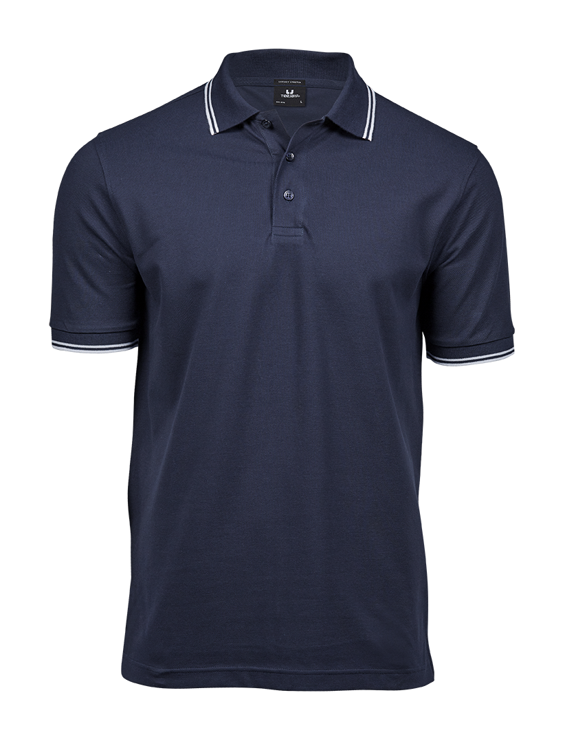 Luxury Stripe Stretch Polo