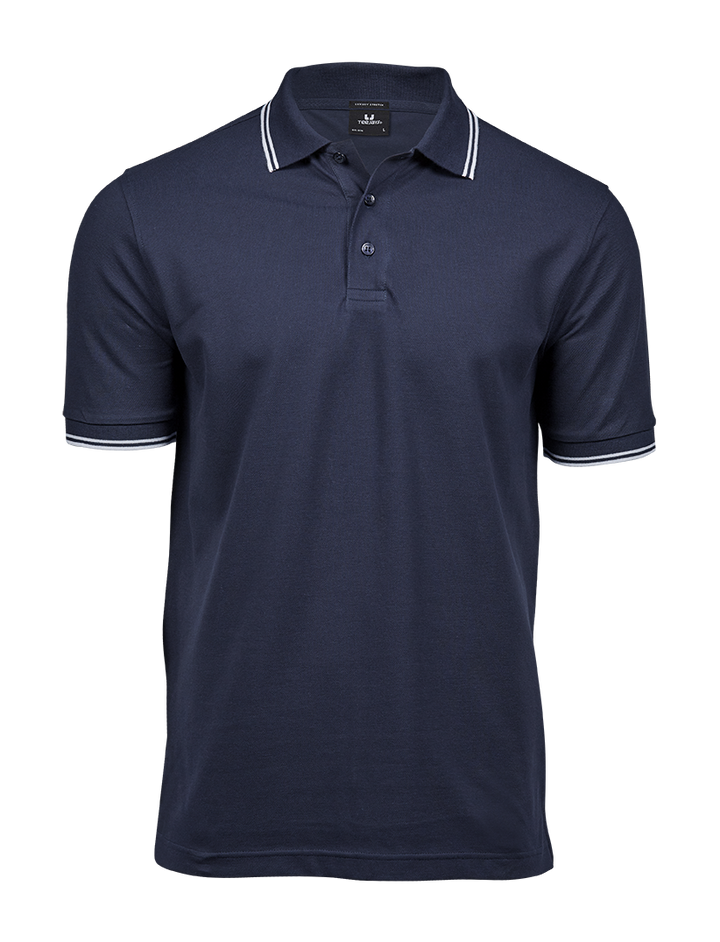 Luxury Stripe Stretch Polo