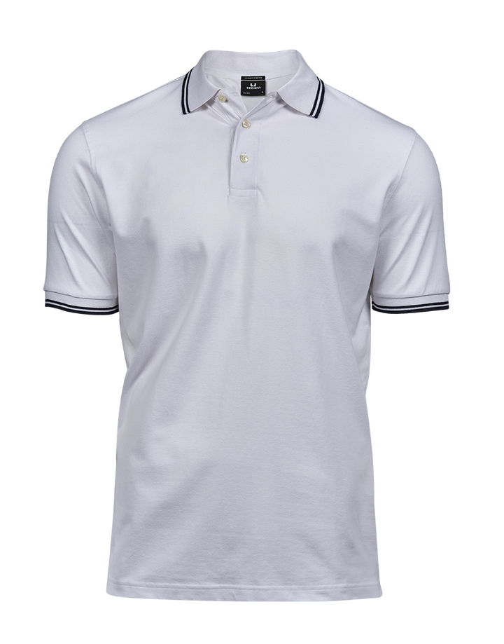 Luxury Stripe Stretch Polo