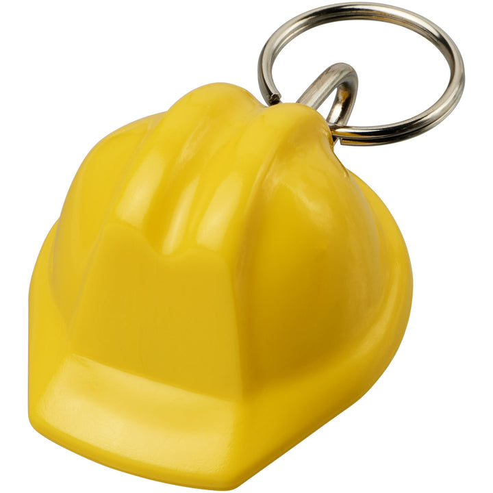 Kolt nøglering udformet som beskyttelseshjelm i genvundet materiale