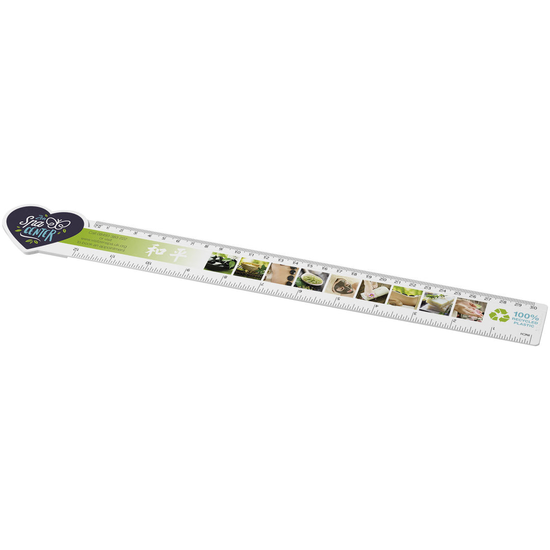 Tait 30 cm hjerteformet lineal i genbrugsplast
