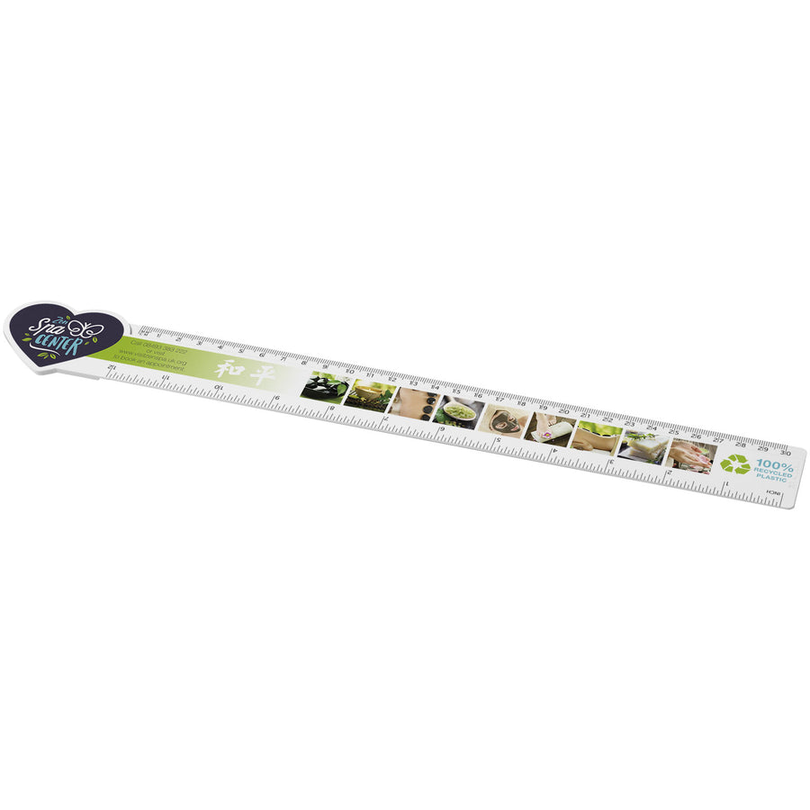 Tait 30 cm hjerteformet lineal i genbrugsplast