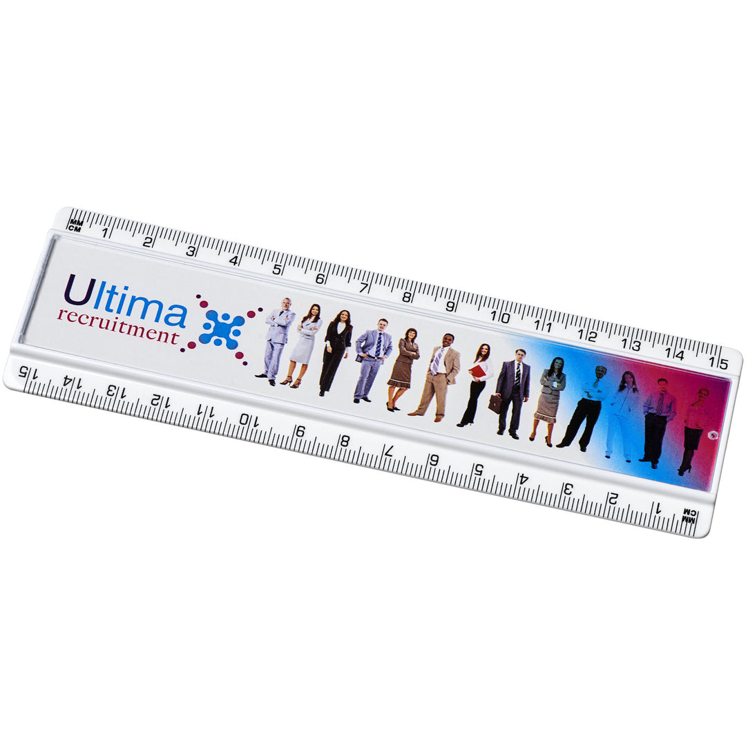 Ellison 15 cm plastiklineal med papirindsats