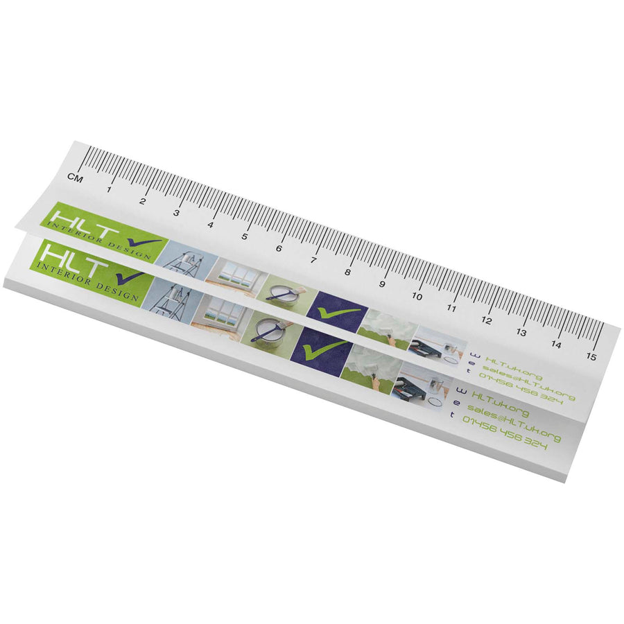 Sticky-Mate® genvunden sticky notes med påtrykt 15 cm lineal