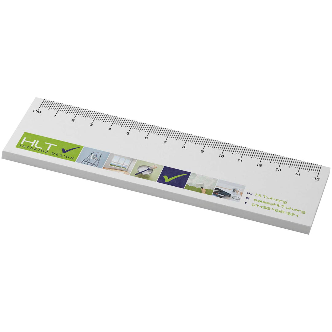Sticky-Mate® genvunden sticky notes med påtrykt 15 cm lineal