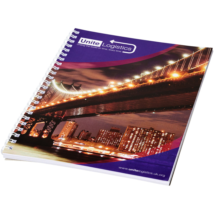 Desk-Mate® A4 spiralnotesbog med trykt cover