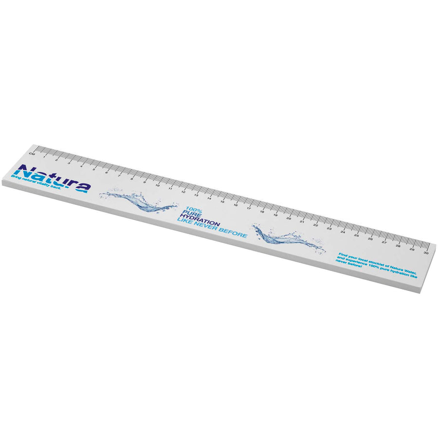 Sticky-Mate® recycled sticky notes med trykt lineal på 30 cm