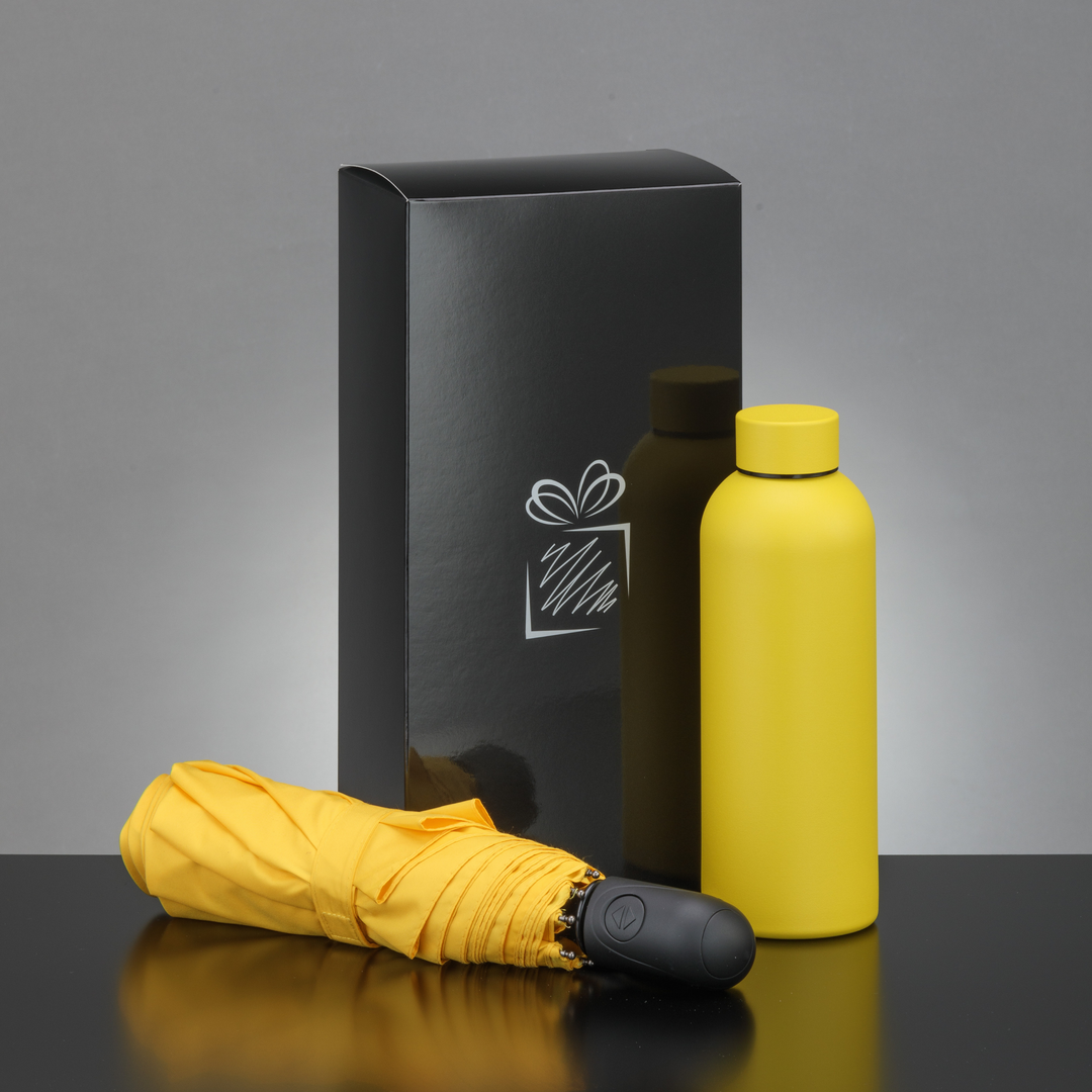 Active Set: Thermal Water Bottle And Automatic Umbrella