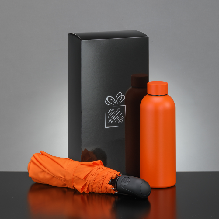 Active Set: Thermal Water Bottle And Automatic Umbrella