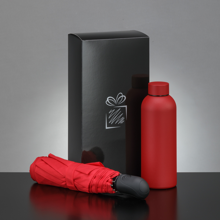 Active Set: Thermal Water Bottle And Automatic Umbrella