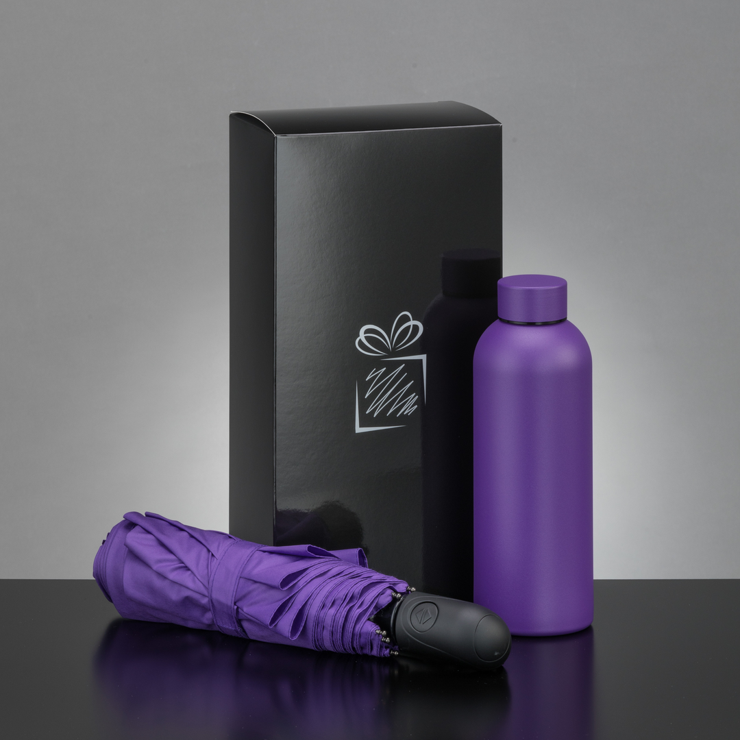 Active Set: Thermal Water Bottle And Automatic Umbrella