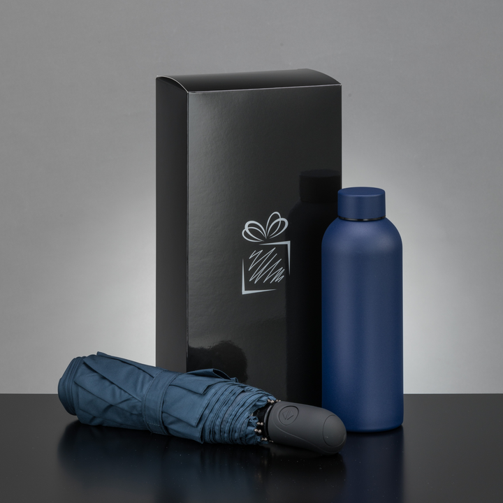 Active Set: Thermal Water Bottle And Automatic Umbrella