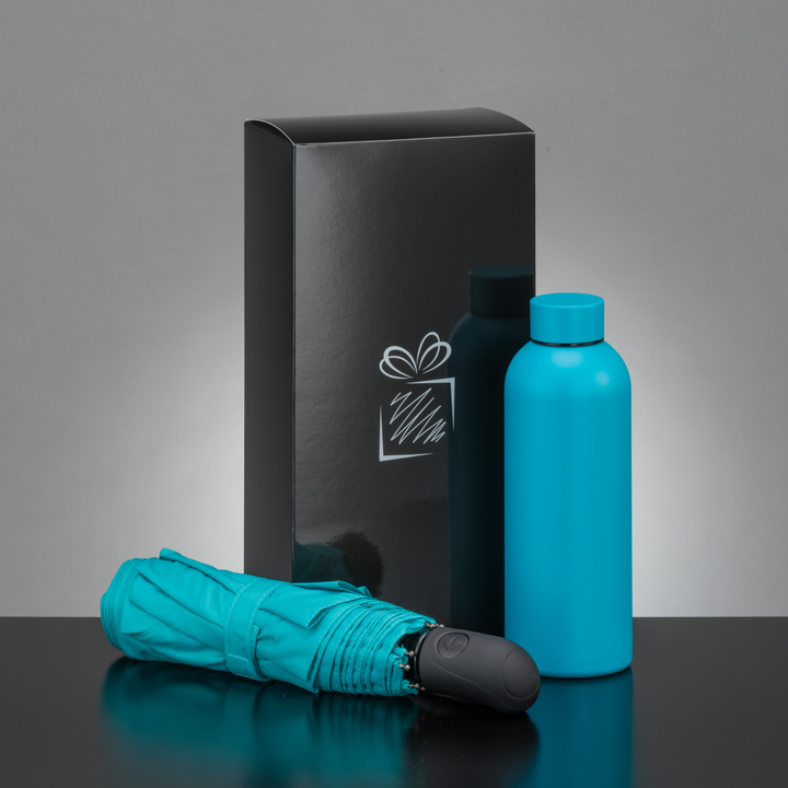 Active Set: Thermal Water Bottle And Automatic Umbrella