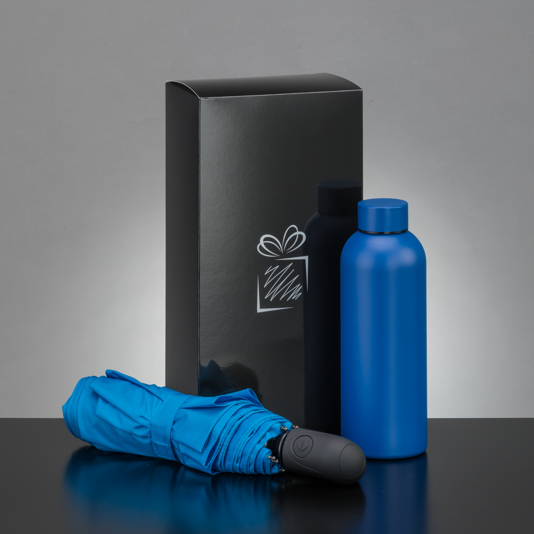 Active Set: Thermal Water Bottle And Automatic Umbrella