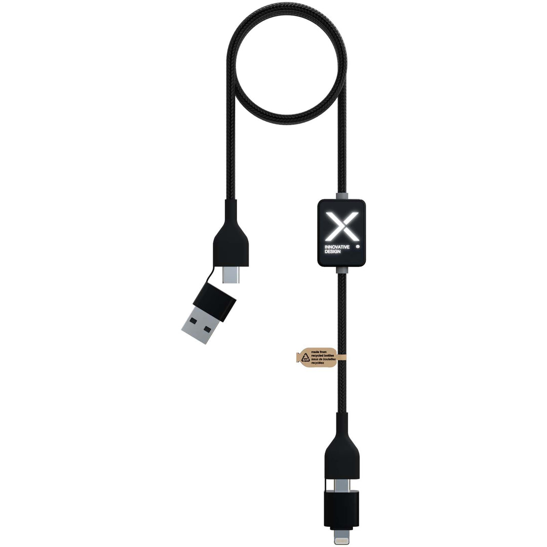 SCX.design C32 60 W switch opladekabel med lysende logo