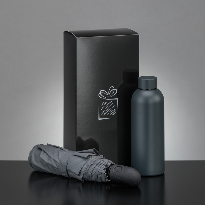 Active Set: Thermal Water Bottle And Automatic Umbrella