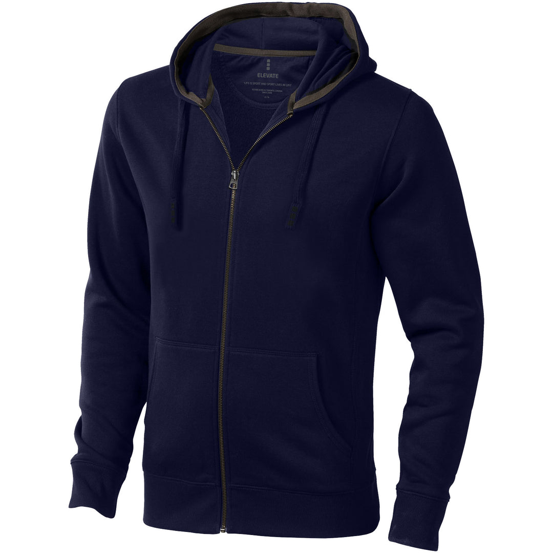 Arora 300 g/m² unisex hættetrøje med gennemgående lynlås