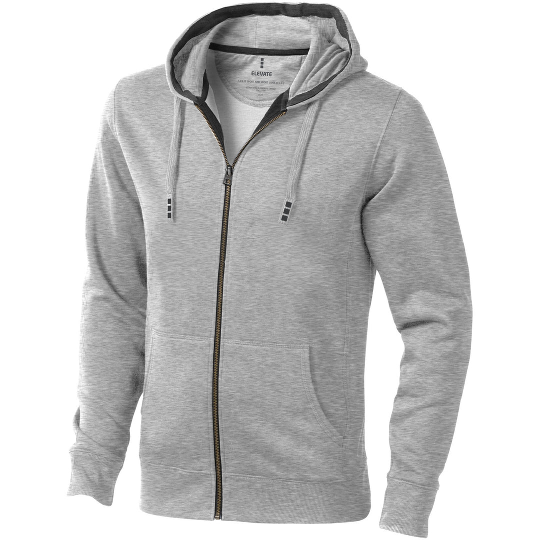 Arora 300 g/m² unisex hættetrøje med gennemgående lynlås