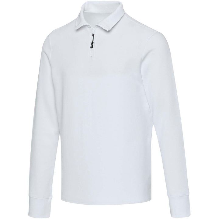 Apollo 245 g/m² langærmet unisex polo med halv lynlås