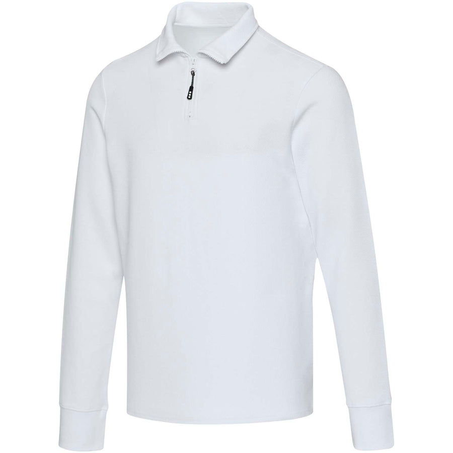 Apollo 245 g/m² langærmet unisex polo med halv lynlås