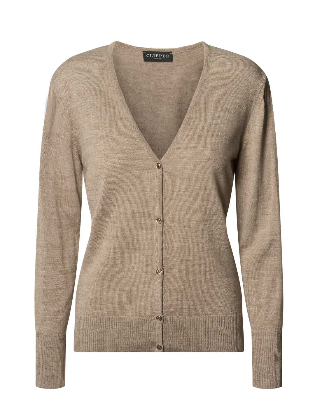 Copenhagen Women's Cardigan V Neck Hem Rib