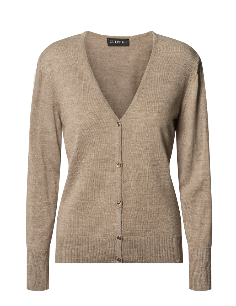 Copenhagen Women's Cardigan V Neck Hem Rib