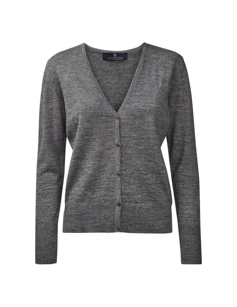 Copenhagen Women's Cardigan V Neck Hem Rib